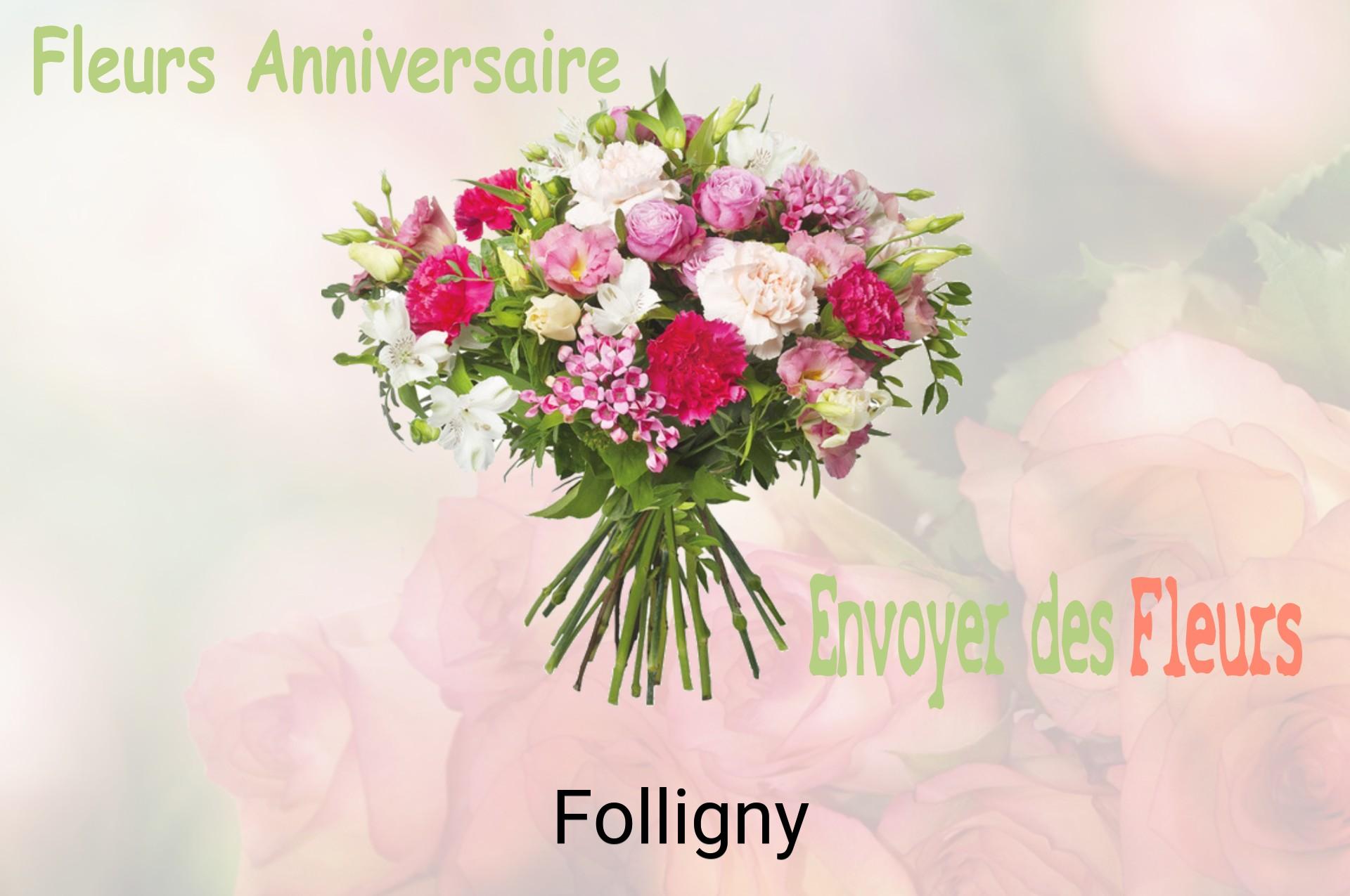 Bouquet de fleurs d’anniversaire livré à Folligny